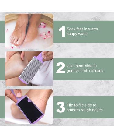 Expressions 1pc Callus Remover Tool in Lilac - Professional Foot File & Premium Quality Dead Skin Shaver for Calloused Feet - Essential Foot Care Solution - Buy Online on SooperMarket.com
