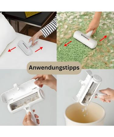 Boumour Animal Hair Remover | Lint Roll & Self-Cleaning Tool for Pet Hair on Carpets Sofas & Beds - Effective Cat & Dog Hair Removal - Buy Online on SooperMarket.com