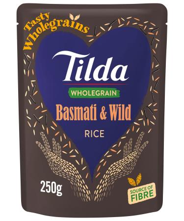 Tilda Microwave Wholegrain Basmati & Wild Rice 250g Single