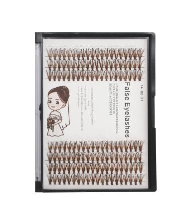 Bodermincer Brown Eyelash Extension 20D Cluster Soft Faux Mink False Eyelashes Natural Soft Natural Individual Eyelashes (9mm  Brown)