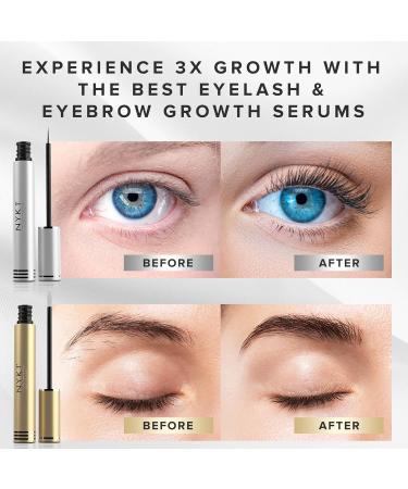 NYK1 LashForce & BrowForce Growth Serum Set - 2x 8ml Bundle for Eyelashes & Eyebrows - Buy Online on SooperMarket.com