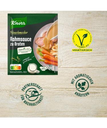 KNORR Gourmet Cream Sauce for Roasts - Delicious Light Brown Sauce (23x 250ml) | No Flavor Enhancers | International Shipping Available - Buy Online on SooperMarket.com