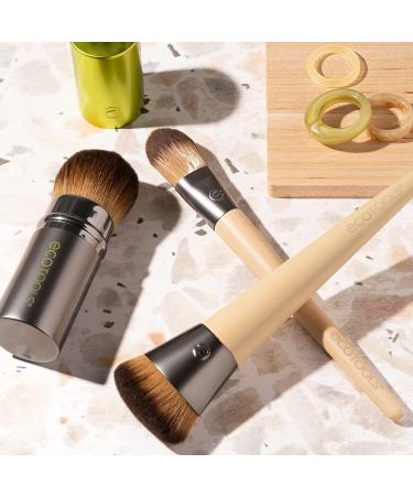 EcoTools Travel Kabuki Makeup Brush - Retractable Green Brush for Foundation, Blush, Bronzer & Powder - Travel Friendly & On The Go - 1 Count - Buy Online on SooperMarket.com