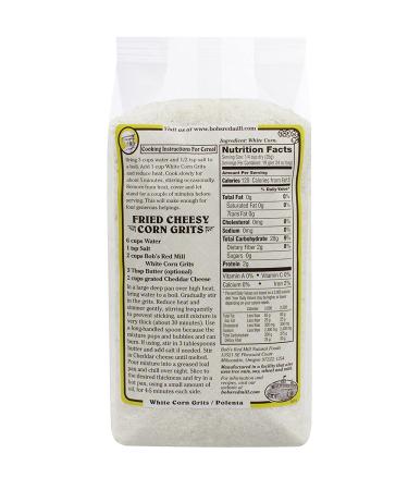 Bob's Red Mill White Corn Grits/Polenta  24 Ounce  Pack of 1 - Buy Online on SooperMarket.com