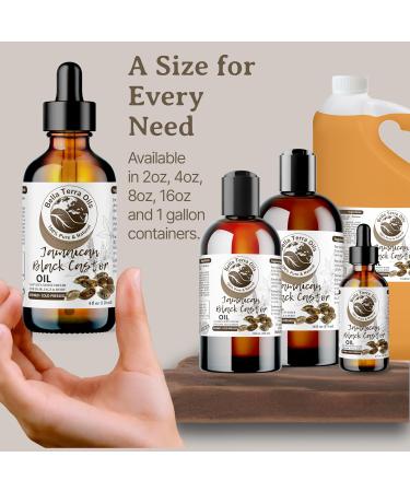 Buy Bella Terra Oils Pure Black Castor Oil - 1 Gallon for Hair & Skin | Fortifying Moisturizing Shine & Hydrate (Pack of 10) - International Shipping Available - Buy Online on SooperMarket.com