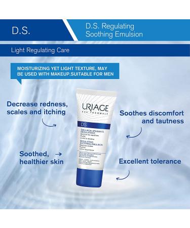 Uriage DS Regulating Soothing Emulsion - Fragrance-Free, 1.35 fl oz (40 ml) | Soothes & Regulates Skin - Buy Online on SooperMarket.com