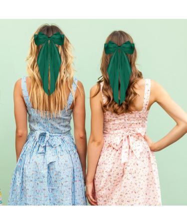 Buy Wllhyf 90s Style Hair Clips - Soft Silky Satin Hairpins & Accessories for Women & Girls (Green) - Buy Online on SooperMarket.com