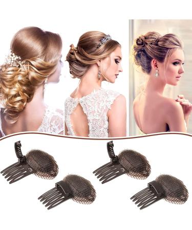 Invisible Fluffy Hair Pad Sponge Clip Set for Women - Brown - Buy Online on SooperMarket.com
