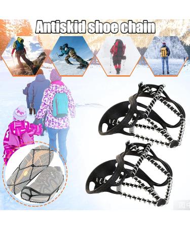 Stainless Steel Mountaineering Crampons - Ice Cleats for Men, Women, Kids - Anti-Slip Traction Snow Grips for Hiking, Climbing, Fishing - Safe Outdoor Gear - Buy Online on SooperMarket.com