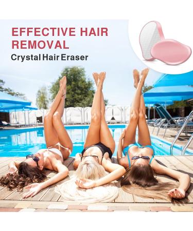 Crystal Hair Eraser - Reusable Hair Removal Tool for Men and Women - Painless Exfoliation - Magic Hair Remover for Back, Arms, Legs - Mistyrose - Buy Online on SooperMarket.com
