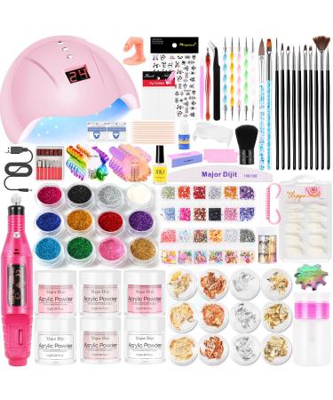 Nail milling mills for gel nails with UV lamp for gel nails set nail miller nail coats 6 colors acrylic powder nail files nail studio set for UV NAGELDESIGN Geln gel nail nail set nail art gifts women 6 colors acrylic powder set