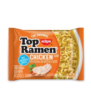 Nissin Top Ramen Noodle Soup, Chicken, 3 Ounce (Pack of 24)