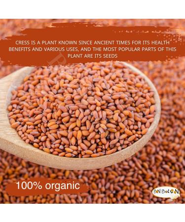 Organic Herbal Garden Cress Seed 500g - Lepidium Sativum for Agriculture & Health - Buy Online on SooperMarket.com