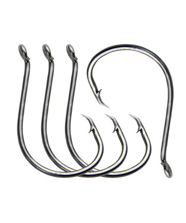 Shaddock Fishing 100pcs 7384 2X Strong Custom Offset Sport Circle Hooks Black High Carbon Steel Octopus Saltwater Fishing Hooks-Size:10-10/0 5/0#(100pcs per pack)