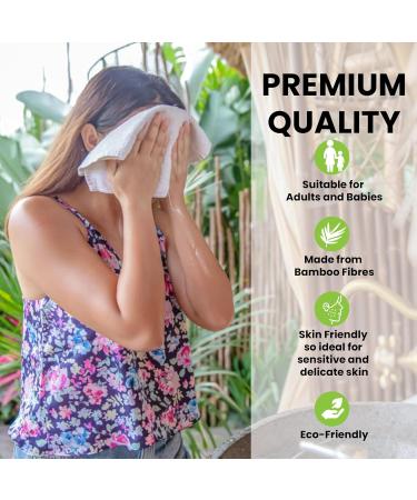 ACLEARTH Grey Bamboo Wash Cloths (6 pc) - Soft Face Wash Cloth Flannels 25x25cm for Sensitive Skin, Makeup Removal - Premium Bamboo Face Cloth for Adults, Babies, Kids - Ideal Gift - Buy Online on SooperMarket.com