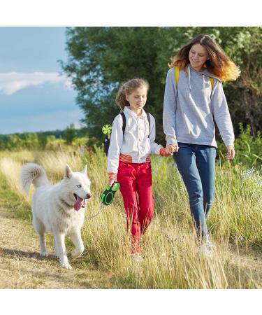 Retractable Dog Leash for Medium & Large Dogs - Etechydra Durable Anti-Bite Steel Chain 5m Pull-Out Nylon Strap Green - Buy Online on SooperMarket.com