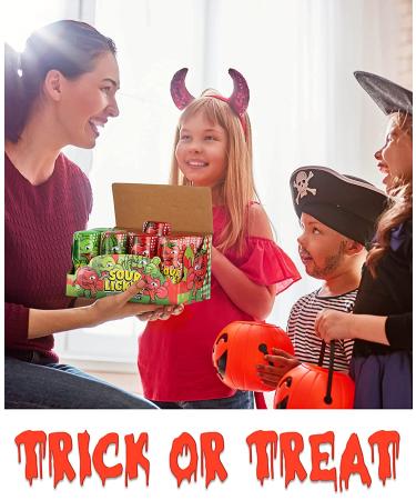 Slime Sour Lickers Candy 12 Pk - Gluten Free, Assorted Flavors - Watermelon, Green Apple, Cherry, Strawberry - Liquid Bulk Treat for Parties, Birthdays, Halloween - 1.35 Oz Each - Buy Online on SooperMarket.com
