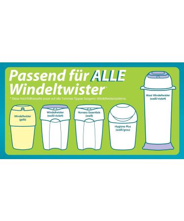 Sangenic 25055 0030 6-Pack Refill Cassette for Diaper Twister | International Shipping Available - Buy Online on SooperMarket.com