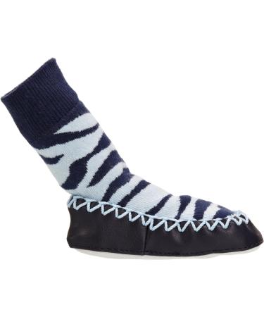 Mocc Ons Moccasin Style Slipper Socks - 6-12 Months Zebra Stripe | Comfy and Stylish Baby Footwear - Buy Online on SooperMarket.com