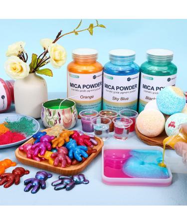 Crystal White Mica Powder 200g/7.05oz - Pigment for Epoxy Resin, Lip Gloss, Paint, Soap Making - Nail Polish, Candle, Bath Bombs - Large Jar - Buy Online on SooperMarket.com