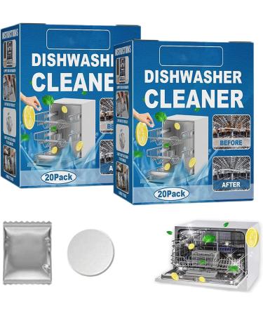 Dishwasher Tablets Dishwasher Cleaning Tablets Removes Limescale Build Up Dishwasher Cleaner for Kitchen Tableware Care Dishwasher Detergent (2box)