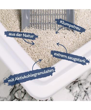 Lyra PET Cat Litter 30L - Gray Fine Lumps Activated Carbon Baby Powder Scent Natural Bentonite 350% Absorption Odor Neutralizer Clean Home - Buy Online on SooperMarket.com