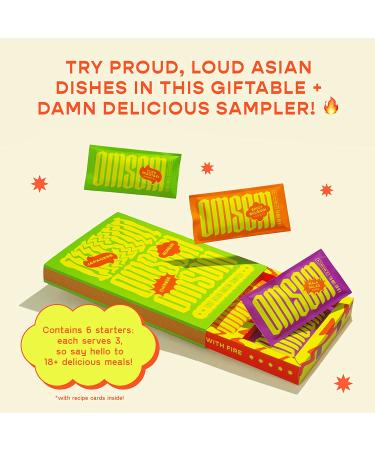 Omsom East Asian Sauce Sampler: Japanese Yuzu Miso, Korean Spicy Bulgogi, Chinese Spicy Mala (6 Packets) - Buy Online on SooperMarket.com
