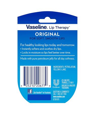 Vaseline Lip Therapy Mini - Hydrating Lip Balm for Dry Chapped Lips (0.25 oz) - Nourish & Protect Your Lips - Buy Online on SooperMarket.com