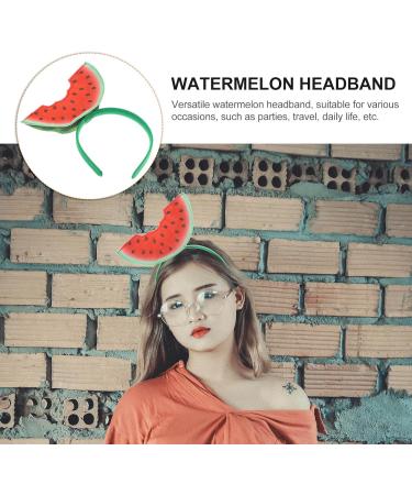 TENDYCOCO Halloween Watermelon Headband Novelty Hawaii Fruit Headband Costumes Headgear Props Funny Dress up Headpiece Accessories for Halloween Party Photo Props - Buy Online on SooperMarket.com