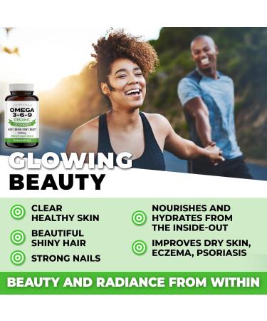 Vegan Omega 3 Supplement (Capsules/Softgels) - with Hemp Oil - 70 Easy To Swallow Softgels / 70 000 MG of Omega 3-6-9 / High Potency Natural Omega 3 Supplements Gummies - Rich in GLA - Made in Canada - Buy Online on SooperMarket.com