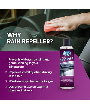 Greased Lightning Rain Repeller Windscreen Protector - Protects Windscreens from Rain Snow Dirt and Grime Improves Visibility Long Lasting Performance - 250ml - Buy Online on SooperMarket.com