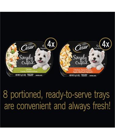Cesar Simply Crafted Chicken & Sweet Potato Wet Dog Food Variety Pack - 1.3oz (Pack of 16) - Buy Online on SooperMarket.com