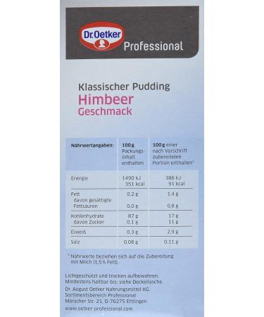 Buy Dr. Oetker Professional Classic Raspberry Pudding Powder - 1 kg Pack for Delicious Desserts | International Shipping Available - Buy Online on SooperMarket.com