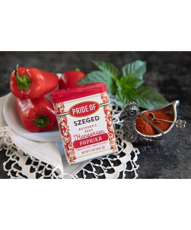 Pride Of Szeged Hungarian Sweet Paprika | Authentic Gluten-Free Non-GMO Spice | 1.7 oz Tin - Buy Online on SooperMarket.com