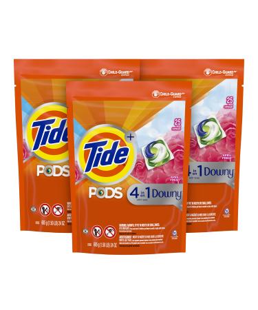 Tide PODS with Downy, Laundry Detergent Soap Pods, April Fresh, 3 Bag Value Pack, 75 count