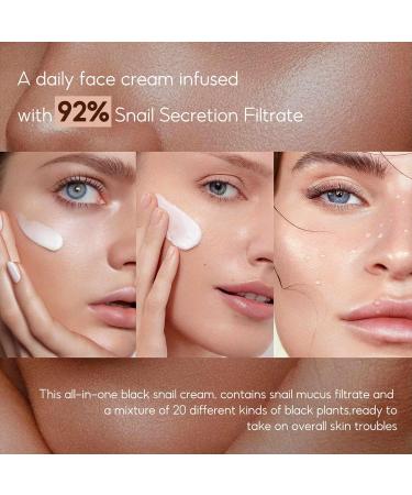 Pressed Snail All in One Cream 92 Snail Mucin Moisturiser Smooths Fine Lines Relieves Redness Long-Lasting Hydration Snail Repair Cream for All Skin Types 50ml - Buy Online on SooperMarket.com