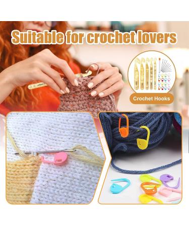 34 Pcs Large Crochet Hooks Set - Chunky Yarn Needles for Carpets & Scarves - Yellow - Buy Online on SooperMarket.com