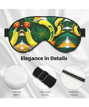 Buy SSIMOO Tropical Banana Leaves Soft Sleep Eye Mask - Breathable Travel Eye Patch for Women | Perfect for Relaxation - Buy Online on SooperMarket.com