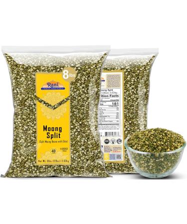 Rani Moong Split Lentils Indian 128oz (8lbs) Bulk - All Natural, Gluten Friendly, Non-GMO, Kosher, Vegan | Indian Origin, Net Wt. 3.63kg - Buy Online on SooperMarket.com