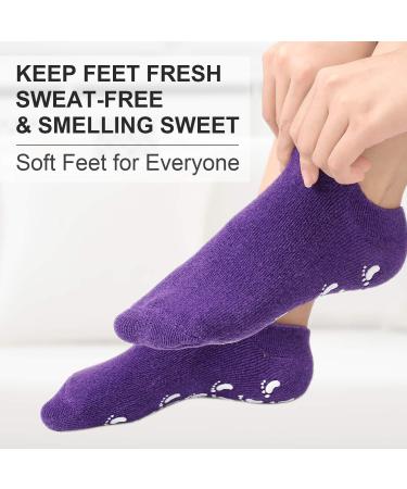 Moisturizing Gel Heel Spa Socks for Soft, Smooth Feet - Infused with Essential Oils - (Blue & Purple) - Women & Men - Buy Online on SooperMarket.com