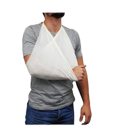 Steroplast Calico Cotton Triangular Arm Sling Shoulder Support Bandage 90cm x 90cm x 127cm - 3 Pack - Buy Online on SooperMarket.com