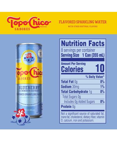 Topo Chico Blueberry Hibiscus Sparkling Water - 12oz 8pk - Refreshing Flavor International Shipping Available - Buy Online on SooperMarket.com