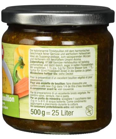 VITAM Vegetable Yeast Broth 500g - Healthy Seasoning for Soups & Stews | International Shipping - Buy Online on SooperMarket.com