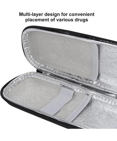 Insulin Cooler Travel Case - Portable Multi-Layer Zipper Design Refrigerator Bag (Black) - Buy Online on SooperMarket.com
