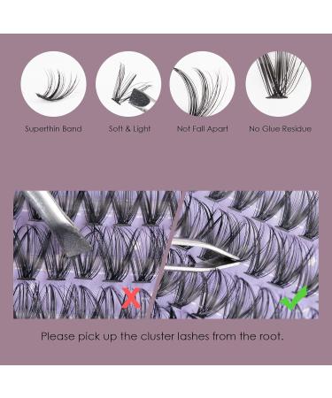 Lash Extension Kit: 280pcs Individual Lashes with Bond and Seal Tweezers - 30+40D 10-16mm Mix Curl Clusters for DIY Eyelash Extensions at Home - Buy Online on SooperMarket.com