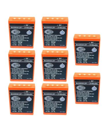 8 Pack 6V 2100mAh HBC Radiomatic BA225030 Rechargeable Battery for HBC Crane Remote Control Pump Truck