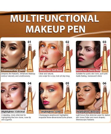 Contour Beauty Wand - Liquid Face Concealer with Cushion Applicator for Natural Matte Finish - Lightweight and Blendable Cream Contouring Stick - Cruelty-Free - 01 Contouring Pen - Buy Online on SooperMarket.com