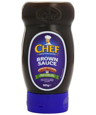 Chef Sauce Brown Squeezy Top Down 385 g 1
