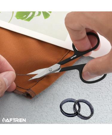 AFTREN Curved Nail Scissors Cuticle Scissors Nails Toenails Brand Quality Extra Fine Sharp for Women Men 4 inch Black - Buy Online on SooperMarket.com