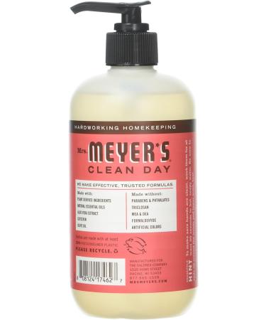 Mrs. Meyer's Rhubarb Hand Soap 12.5oz Pump (370ml) - 6 Pack | Natural Ingredients - Buy Online on SooperMarket.com